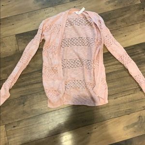 Crotchet Cardigan with glitter detail fabric